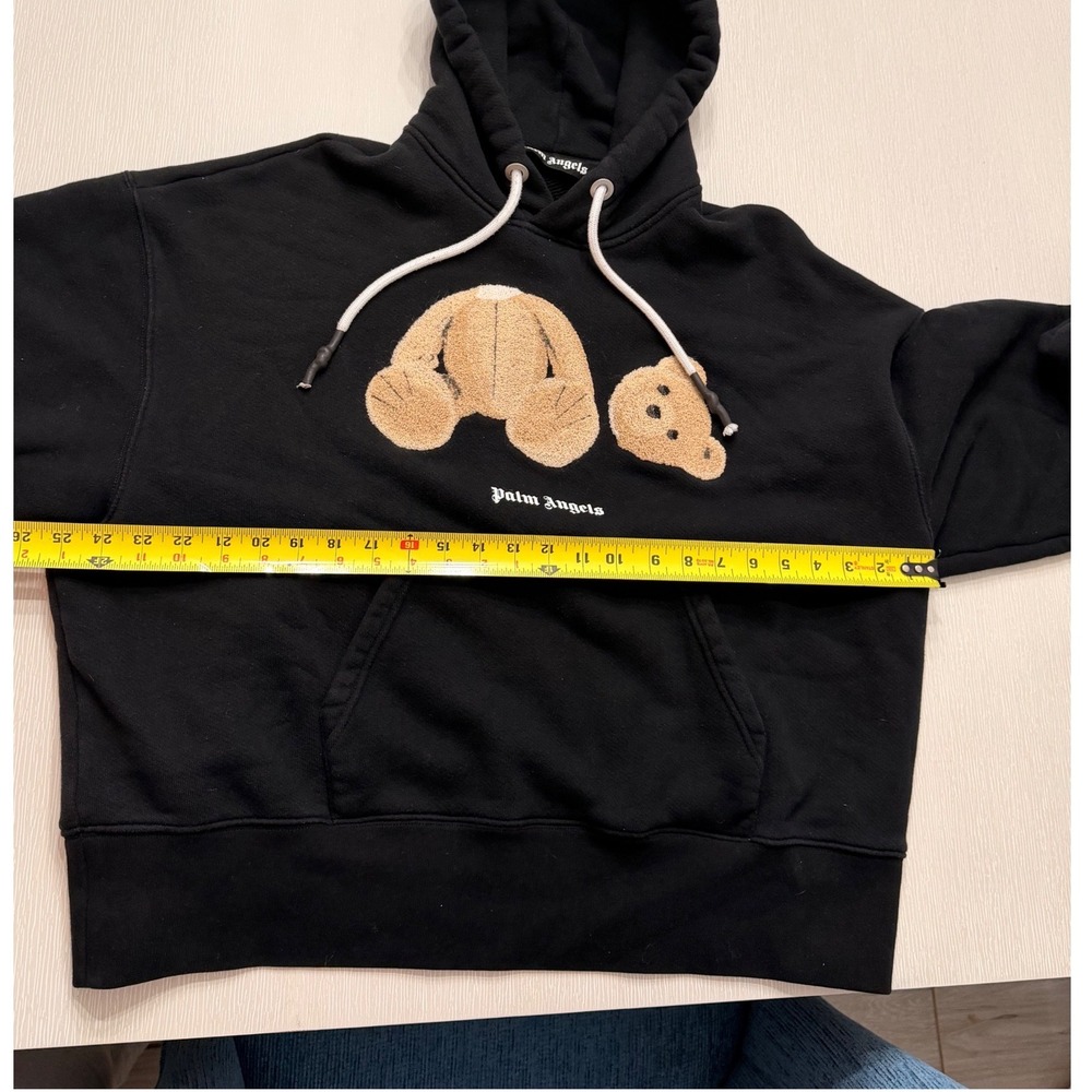 Palm Angels Kill The Bear Hoodie Black Chenille Patch PWBB023S20FLE001 Medium - Picture 6 of 7